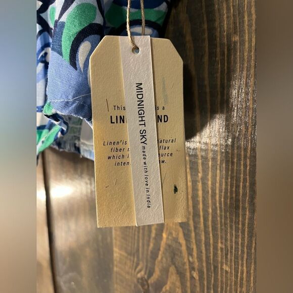 Retro Abstract Print Cropped Swim‎ Tank Blue Green White Summer Beach Pool A40 - Picture 4 of 8